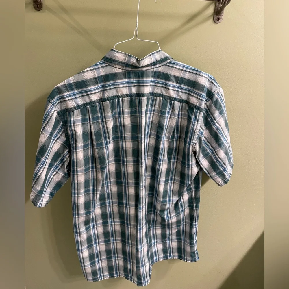 Eddie Bauer Men's Blue Plaid Shirt - Picture 2 of 3